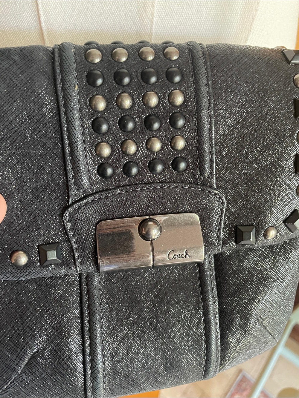 Coach KRISTIN Studded Crossbody Bag Chain Strap Two Hangtags Collector Piece - Picture 4 of 14